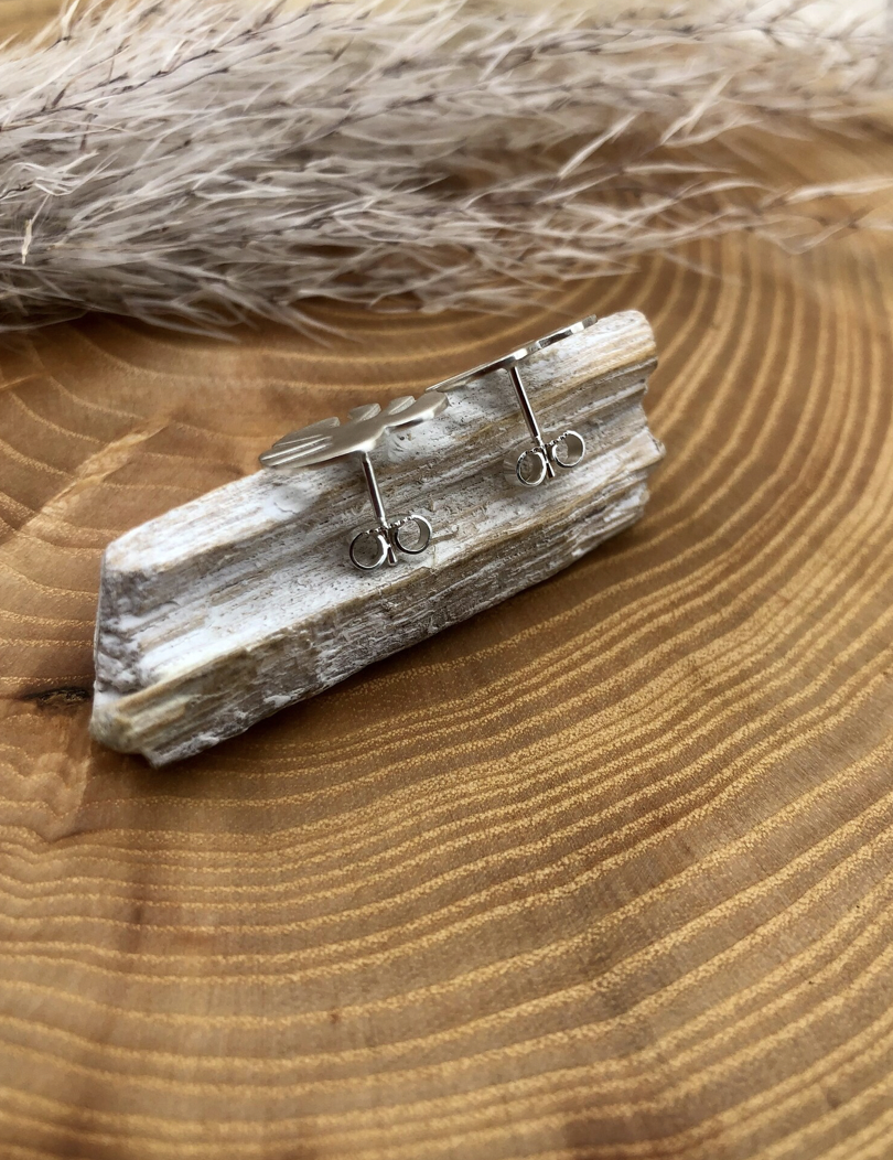 Ohrstecker silber - Monstera – Bild 5