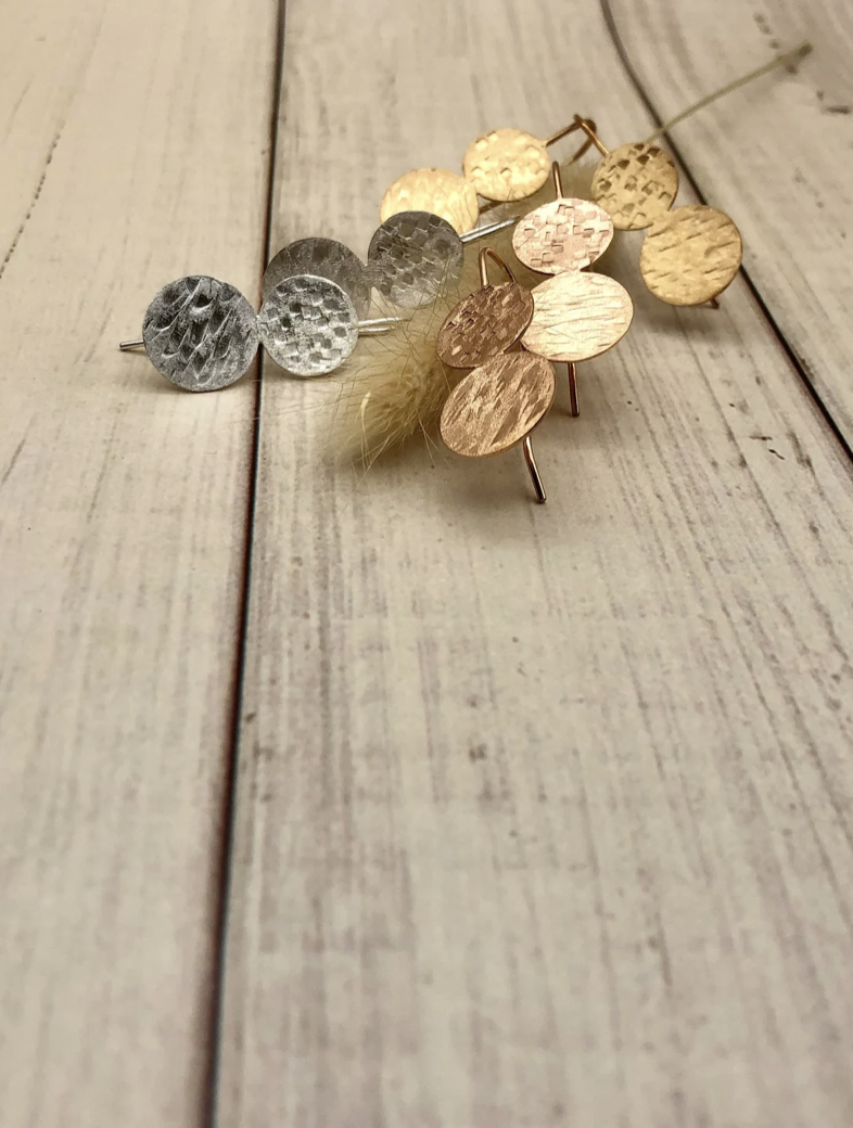 Ohrhaken silber - Hammerschlag – Bild 5