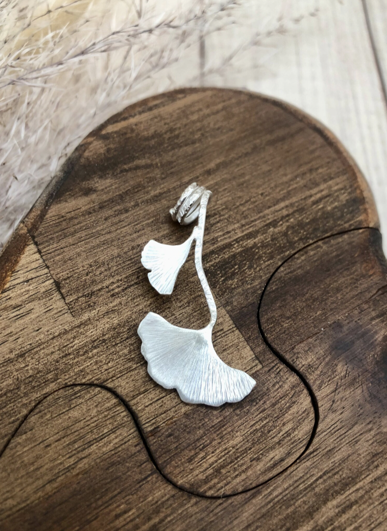 Kettenanhänger Gingko silber