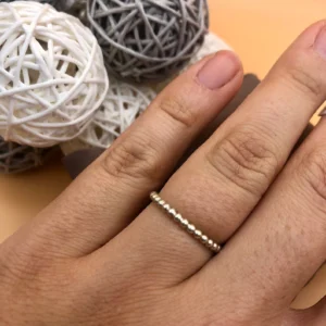 Ring silber - Perldraht