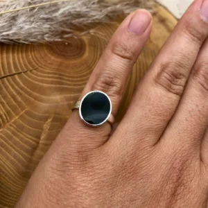 Ring silber - Onyx Größe 56