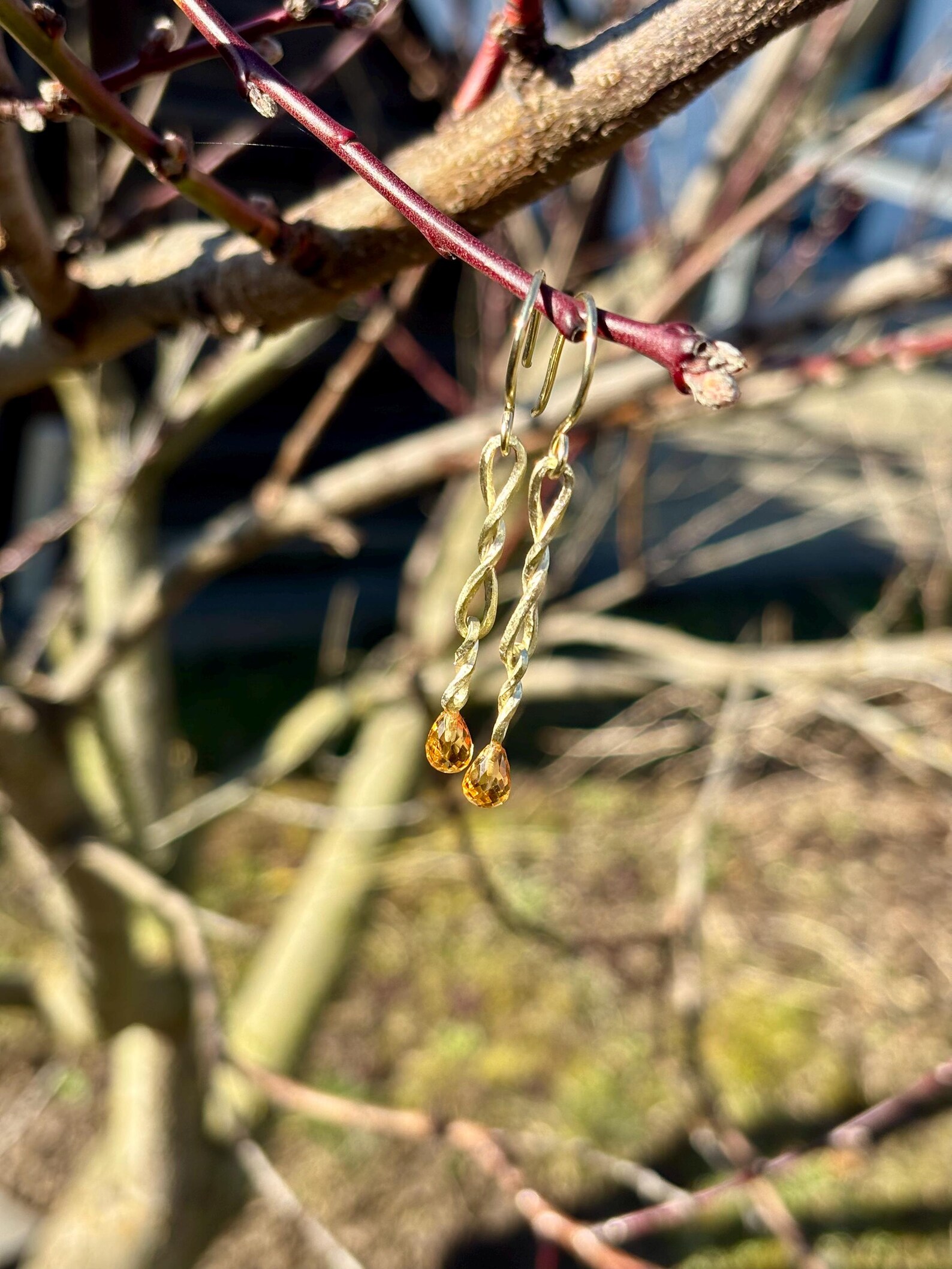 Ohrhaken gelbgold - Citrin – Bild 7