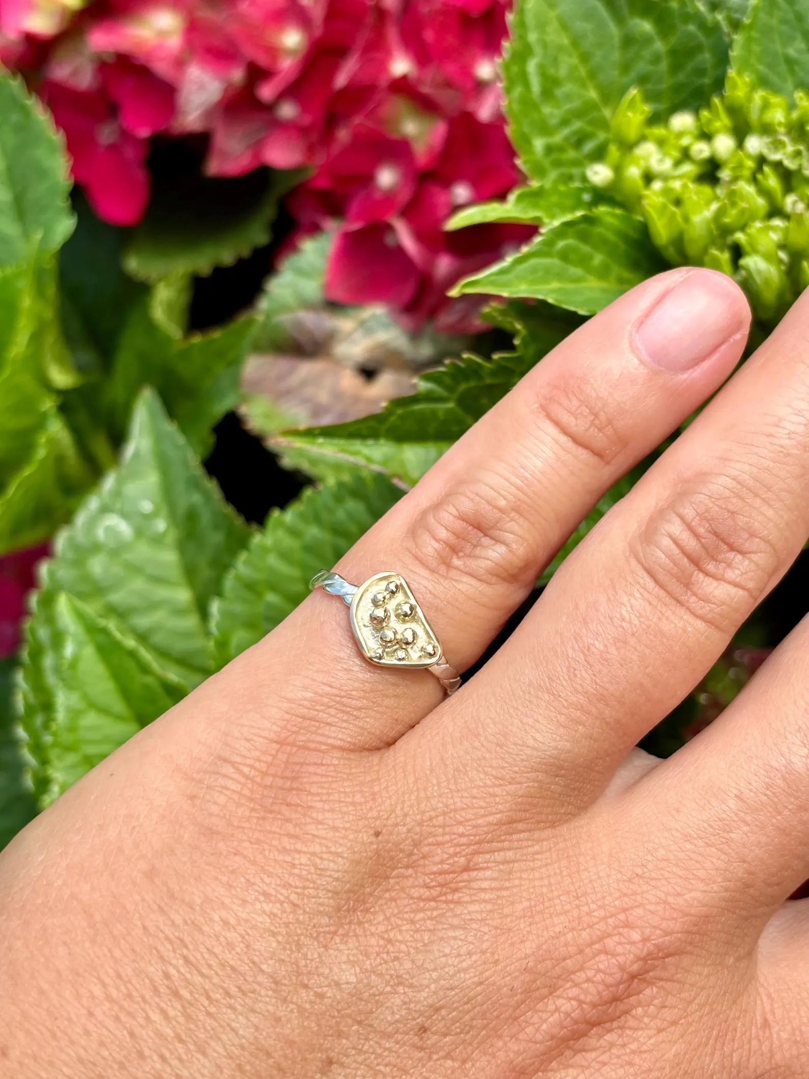 Ring silber - gelbgold Größe 56 – Bild 5