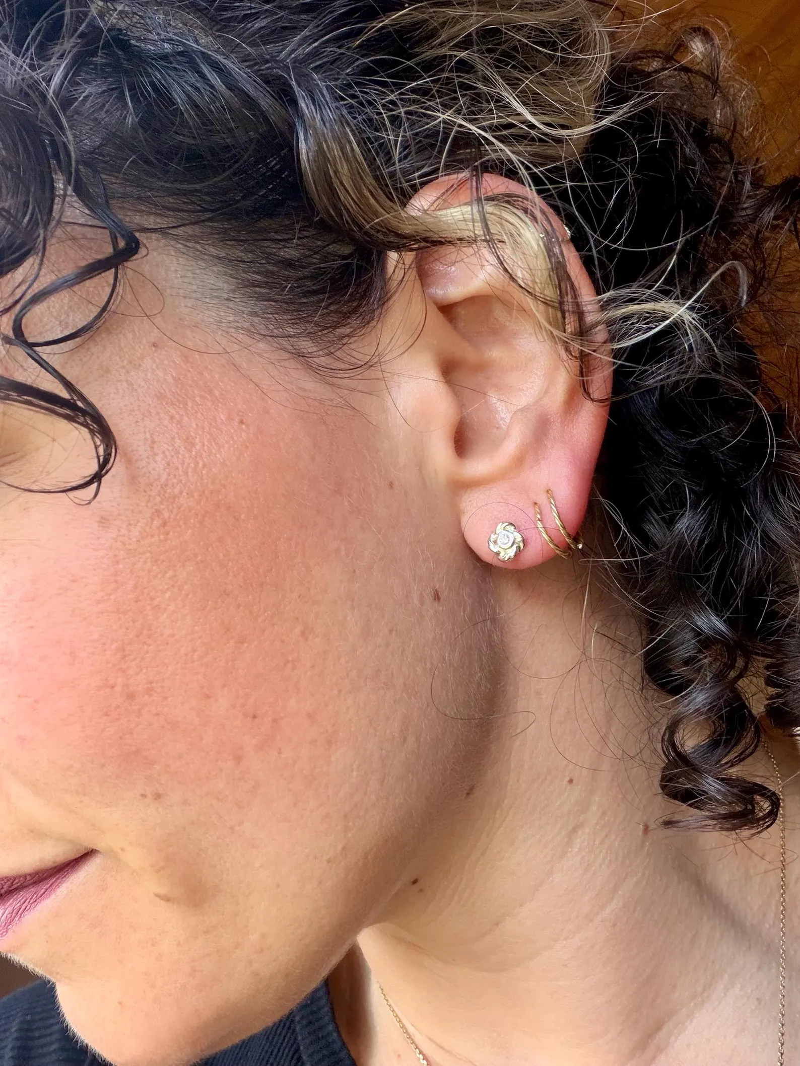 Ohrstecker silber - Diamant – Bild 3